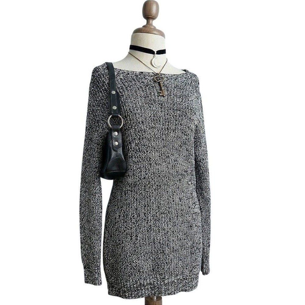 Grey‎ sweater dress Long sleeve size MEDIUM Stretchy Winter Fall Autumn